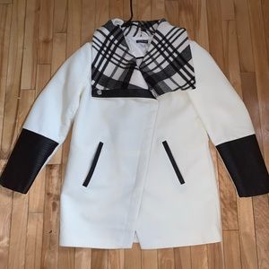 White Plaid Coat